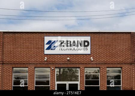 Carlisle, PA - 27. September 2023: Z-Band Technologies bietet Produkte und Dienstleistungen für die Verteilung und Steuerung von Videos an. Stockfoto