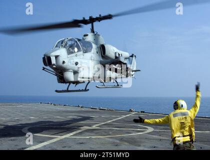 31. MEU, Cobra Gold, CTF-76, Essex Strike Group, Flight Ops, USS Harpers Ferry (LSD 49) Stockfoto