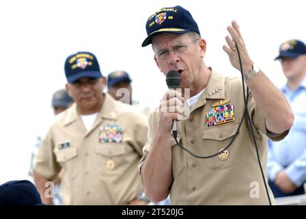 ADM. Mike Mullen, alle Hände, CNO, Joe Campa Jr., MCPON, Leute, Sailor Stockfoto