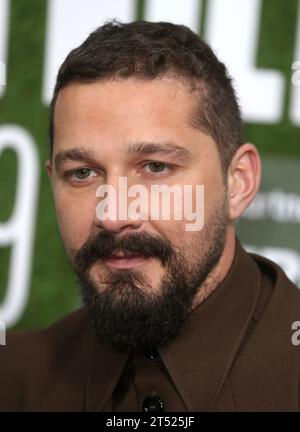 London, Großbritannien. Oktober 2019. Shia LaBeouf nimmt während des 63. BFI London Film Festivals im Embankment Gardens Cinema in London an der britischen Premiere „The Peanut Butter Falcon“ Teil. (Foto: Fred Duval/SOPA Images/SIPA USA) Credit: SIPA USA/Alamy Live News Stockfoto