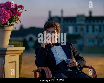 ERSCHEINUNGSDATUM: 17. November 2023. TITEL: Saltburn. STUDIO: MRC Film. DIREKTOR: Emerald Fennell. PLOT: Ein Student an der Oxford University fühlt sich in die Welt eines charmanten und aristokratischen Klassenkameraden hineingezogen, der ihn für einen Sommer in das weitläufige Anwesen seiner exzentrischen Familie einlädt, der nie vergessen werden darf. BARRY KEOGHAN als Oliver Quick. (Credit Image: © MRC Film/Entertainment Pictures/ZUMAPRESS.com) NUR REDAKTIONELLE VERWENDUNG! Nicht für kommerzielle ZWECKE! Stockfoto