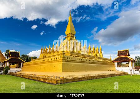 PHA That Luang, That Luang, nationale symbolische buddhistische Stupa und Tempel, Vientiane, Laos, Südostasien, Asien Stockfoto