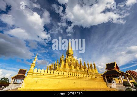 PHA That Luang, That Luang, nationale symbolische buddhistische Stupa und Tempel, Vientiane, Laos, Südostasien, Asien Stockfoto