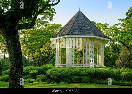 Die Bühne bei Sonnenuntergang, Singapur Botanic Gardens, Singapur Stockfoto