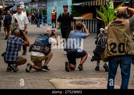 São Paulo, Brasilien, 2. November, Daniel Ricciardo, aus Australien, tritt für AlphaTauri an. Der Aufstand, Runde 21 der Formel-1-Meisterschaft 2023. Quelle: Michael Potts/Alamy Live News Stockfoto