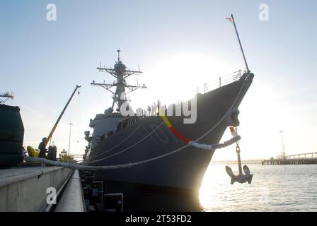 Calif., Heimportzeremonie, Marinebasis San Diego, der neueste gelenkte Raketenzerstörer der Navy, san diego, USS Gridley (DDG 101) Stockfoto