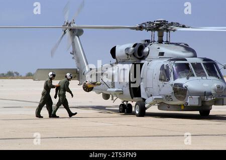 Calif.Naval Reserve Officers Training Corps (NROTC), Coronado, Helicopter Maritime Strike (HSM) 41, NROTC Aviation Week, Seahawks, SH-60B Seahawk Helikopter Stockfoto