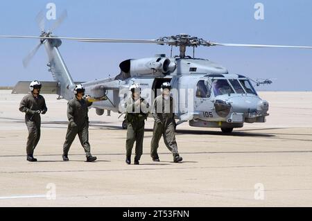 Calif.Naval Reserve Officers Training Corps (NROTC), Coronado, Helicopter Maritime Strike (HSM) 41, NROTC Aviation Week, Seahawks, SH-60B Seahawk Helikopter Stockfoto