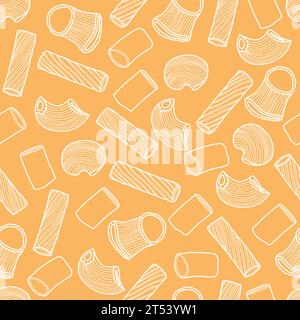 Nahtloses italienisches Pasta-Muster. Stock Vektor
