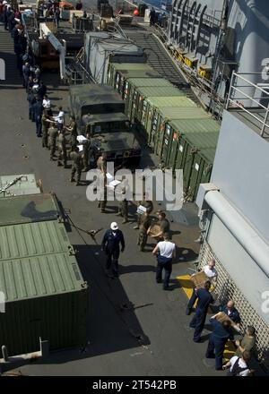 Cobra Gold, CTF-76, Essex Strike Group, Flugoperationen, RAS, USS Harpers Ferry (LSD 49), vertrep Stockfoto