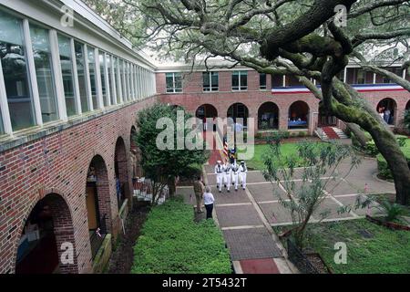 Farbwächter, Innenhof, Fla., Naval Air Technical Training Center, patriotisches Mittagessen, Pensacola, U.S. Navy Stockfoto