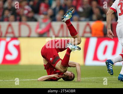 Thomas Müller (FC Bayern München) FC Bayern München - Benfica Lissabon 1:0 UEFA Champions League in München, Deutschland am 05.04.2016 Stockfoto