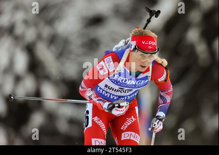 ECKHOFF Tiril NOR Aktion Biathlon Weltcup 15 KM Frauen in Ruhpolding, Deutschland am 14.01.2016 Stockfoto