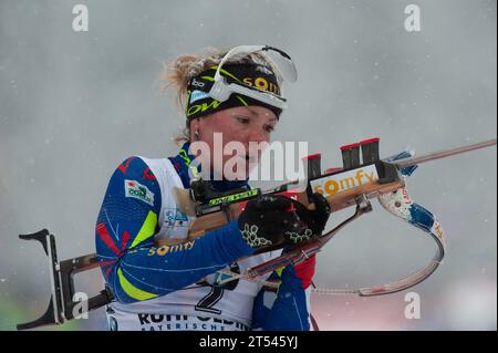 DORIN HABERT Marie FRA Aktion Biathlon Weltcup 12,5 KM Massenstart der Frauen in Ruhpolding, Deutschland am 16.01.2016 Stockfoto