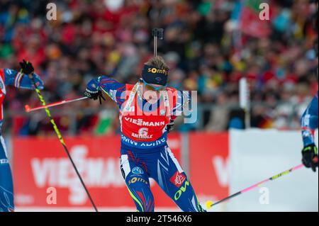 DORIN HABERT Marie FRA Aktion Biathlon Weltcup 10 KM Verfolgung der Frauen in Antholz, Italien am 23.01.2016 Stockfoto