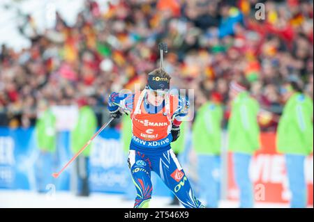 DORIN HABERT Marie FRA Aktion Biathlon Weltcup 10 KM Verfolgung der Frauen in Antholz, Italien am 23.01.2016 Stockfoto