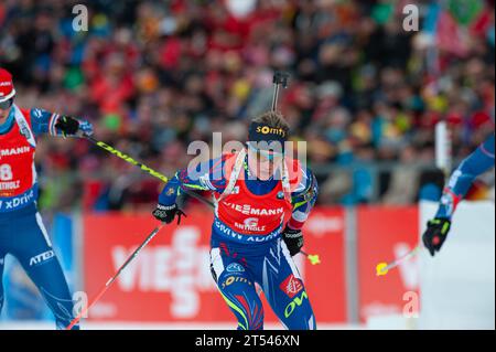 DORIN HABERT Marie FRA Aktion Biathlon Weltcup 10 KM Verfolgung der Frauen in Antholz, Italien am 23.01.2016 Stockfoto