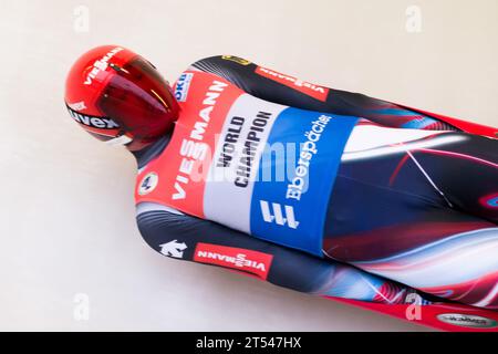 Felix LOCH Aktion Viessmann Rodel Welt Cup in Winterberg, Deutschland am 27.11.2016 Stockfoto