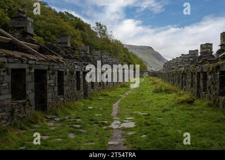 Dinorwic Schieferbruch ist ein ehemaliger Schieferbruch in Wales, der heute zum UNESCO-Weltkulturerbe gehört. Stockfoto