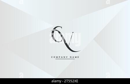 CV, VC Logo-Monogramm mit abstrakten Buchstaben Stock Vektor