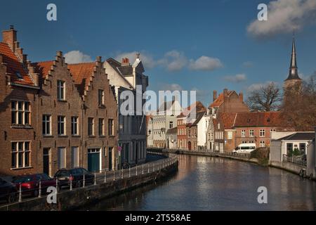 Verversdijk St. Kanal in Brügge Stockfoto