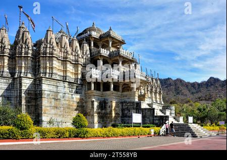 Der antike Ranakpur Adinatha Jain Tempel im Bundesstaat Rajasthan Indien Stockfoto