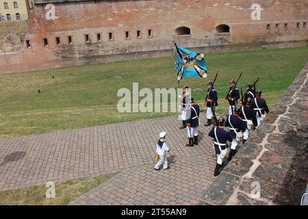 Preußisches Infanterieregiment Nr. 13, Uniformschau, Deutscher französischer Krieg 1870-71 Stockfoto