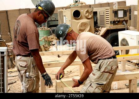 Irak, nmcb-17, SYSCOM-Gebäude, Tiger Team Stockfoto