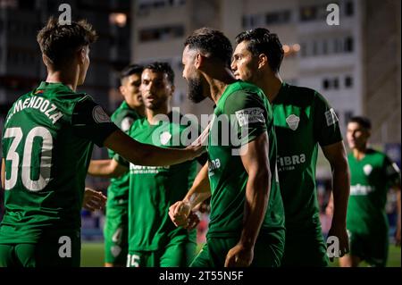 Barcelona, Spanien. November 2023. Mourad (Elche CF) durante el partido de Copa del Rey entre CE Europa y Elche CF, en Estadi Nou Sardenya, Barcelona, Espana el el, 1. November 2023. (Foto/Felipe Mondino) Credit: Unabhängige Fotoagentur/Alamy Live News Stockfoto