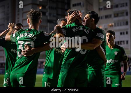 Barcelona, Spanien. November 2023. Mourad (Elche CF) durante el partido de Copa del Rey entre CE Europa y Elche CF, en Estadi Nou Sardenya, Barcelona, Espana el el, 1. November 2023. (Foto/Felipe Mondino) Credit: Unabhängige Fotoagentur/Alamy Live News Stockfoto