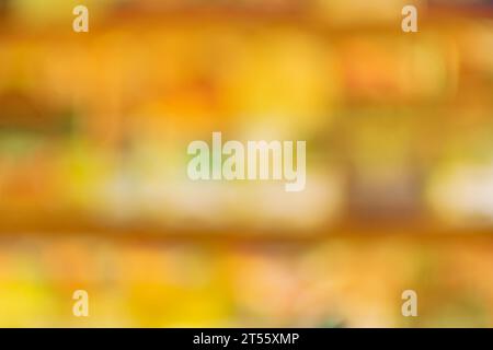Abstrakt verwischen Shopping Silbe.Warehouse of Shop verwischen Hintergrund mit Bokeh. Stockfoto