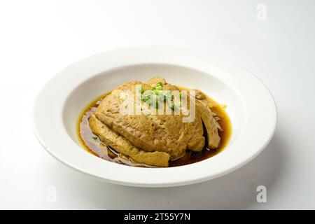 Marinierte Tofu-Haut in Sojasauce Stockfoto