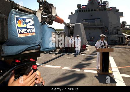 Medien, nbc, Pre-Commissioning Unit (PCU), Sailor, U.S. Navy, USS Jason Dunham (DDG 109) Stockfoto