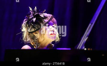 Konzert von Aki Takase und Alexander von Schlippenbacht, im Haus der Berliner Festspiele Berlin Jazzfest 2023 Berlin Aki Takase Klavier Alexander von Schlippenbach Klavier *** Konzert von Aki Takase und Alexander von Schlippenbacht, im Haus der Berliner Festspiele Berlin Jazzfest 2023 Berlin Aki Takase Klavier Alexander von Schlippenbach Klavier Stockfoto