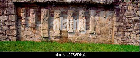 !000 Jahre alte White Island Statuen, Lower Lough Erne, County Fermanagh, Nordirland Stockfoto