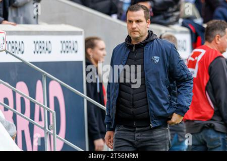 Freiburg, Deutschland. Oktober 2023. firo: 21. Oktober 2023, Fußball, 1. Liga, 1. Bundesliga, Saison 2023/2024, SC Freiburg - VfL Bochum Sportdirektor Marc Lettau (VfL Bochum) Halbzahl, Credit: dpa/Alamy Live News Stockfoto