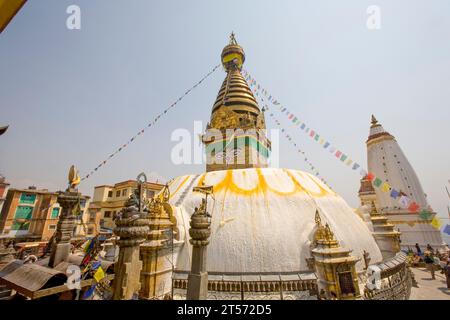 BOUDHANATH STUPA KATHMANDU NEPAL Stockfoto