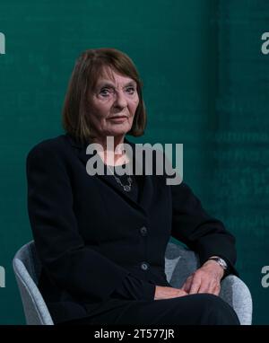 FRANKFURT AM MAIN - 20. Oktober 2023: Monika Maron (*1941, deutsche Schriftstellerin) auf der 75. Frankfurter Buchmesse / Buchmesse Frankfurt Stockfoto