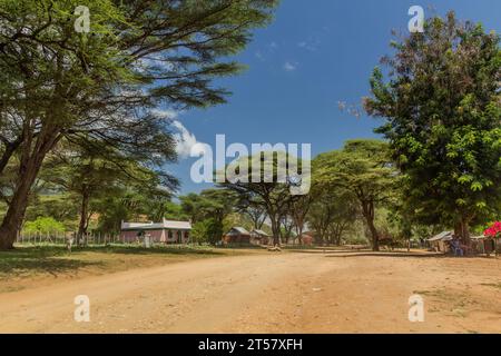 Blick auf das Dorf South Horr, Kenia Stockfoto