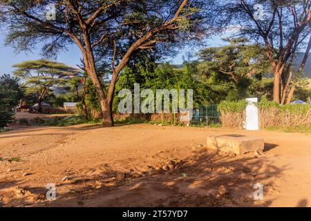 Straße im Dorf South Horr, Kenia Stockfoto