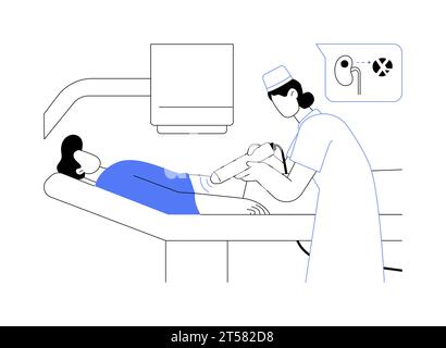 Behandlung von Harnröhrensteinen abstrakte Konzeptvektorillustration. Stock Vektor