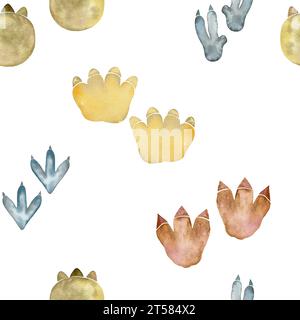 Aquarell niedlichen Dinosaurier. Stockfoto