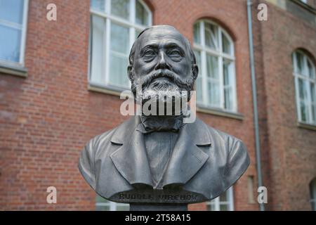 Büste Rudolf Virchow, CharitÃ, Chariteplatz, Mitte, Berlin, Deutschland *** Büste von Rudolf Virchow, CharitÃ, Chariteplatz, Mitte, Berlin, Deutschland Credit: Imago/Alamy Live News Stockfoto