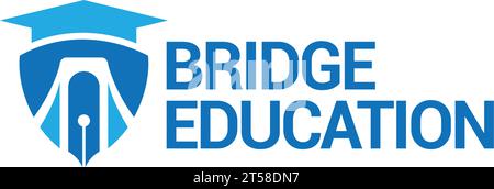 Modernes, farbenfrohes BRIDGE-Logo Stock Vektor