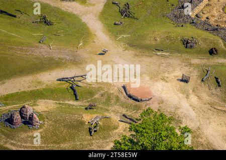 Luftaufnahme, ZOOM Adventure World Zoo, Bismarck, Gelsenkirchen, Ruhrgebiet, Nordrhein-Westfalen, Deutschland, DE, Europa, Luftbild, Luftbild Stockfoto