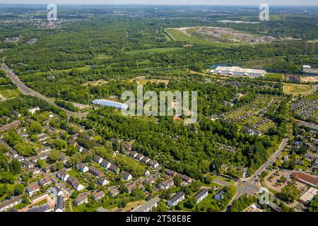 Luftaufnahme, ZOOM Adventure World Zoo, Bismarck, Gelsenkirchen, Ruhrgebiet, Nordrhein-Westfalen, Deutschland, DE, Europa, Luftbild, Luftbild Stockfoto