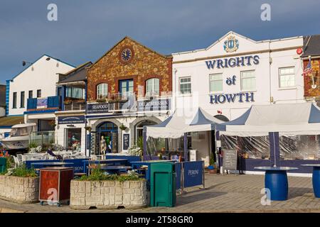 Restaurant, Howth Harbour, County Dublin, Irland Stockfoto