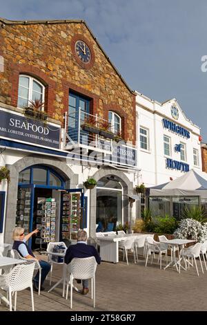 Restaurant, Howth Harbour, County Dublin, Irland Stockfoto