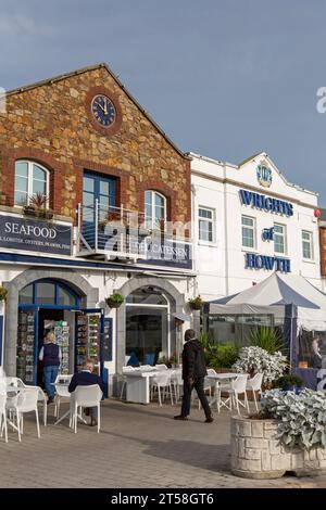 Restaurant, Howth Harbour, County Dublin, Irland Stockfoto