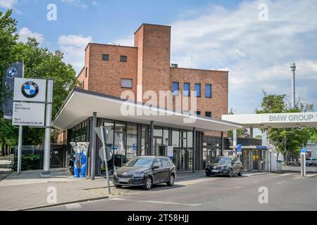 Tor 1, BMW Motorradwerk, am Juliusturm, Spandau, Berlin, Deutschland *** Lokalunterschrift ***, Berlin, Deutschland *** Tor 1, BMW Motorradwerk, am Juliusturm, Spandau, Berlin, Deutschland Lokalunterschrift, Berlin, Deutschland Credit: Imago/Alamy Live News Stockfoto